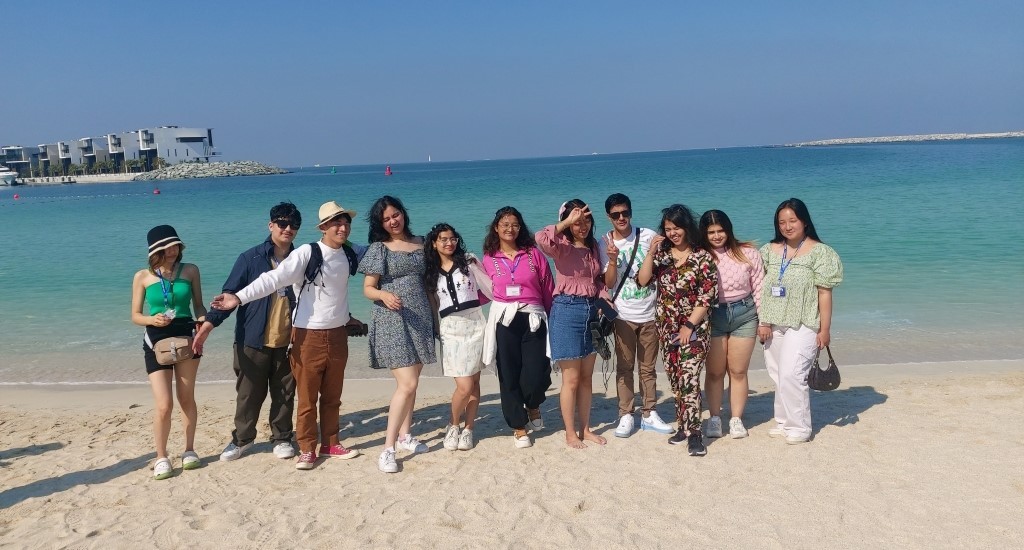 BMC students enjoying at Jumeirah Beach, Dubai
