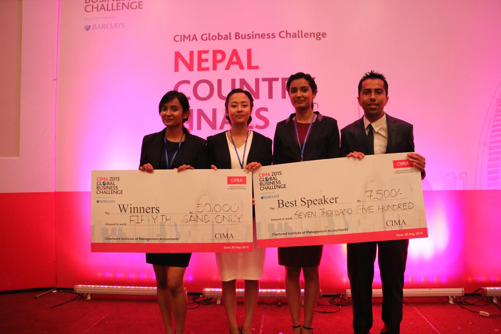 The British College triumphs in the CIMA Global Business Challenge, Nepal 2015