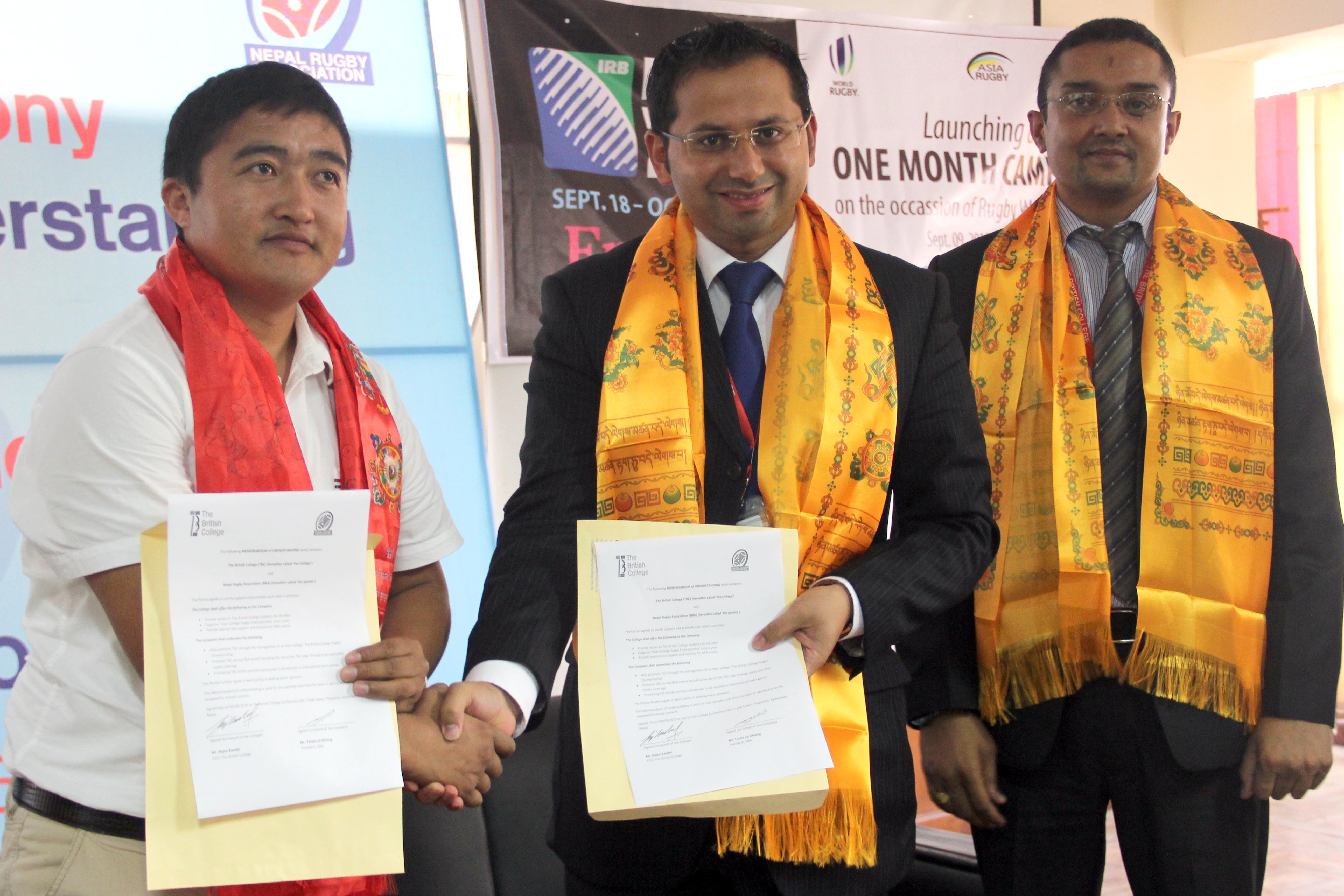 MoU with Nepal Rugby Association 