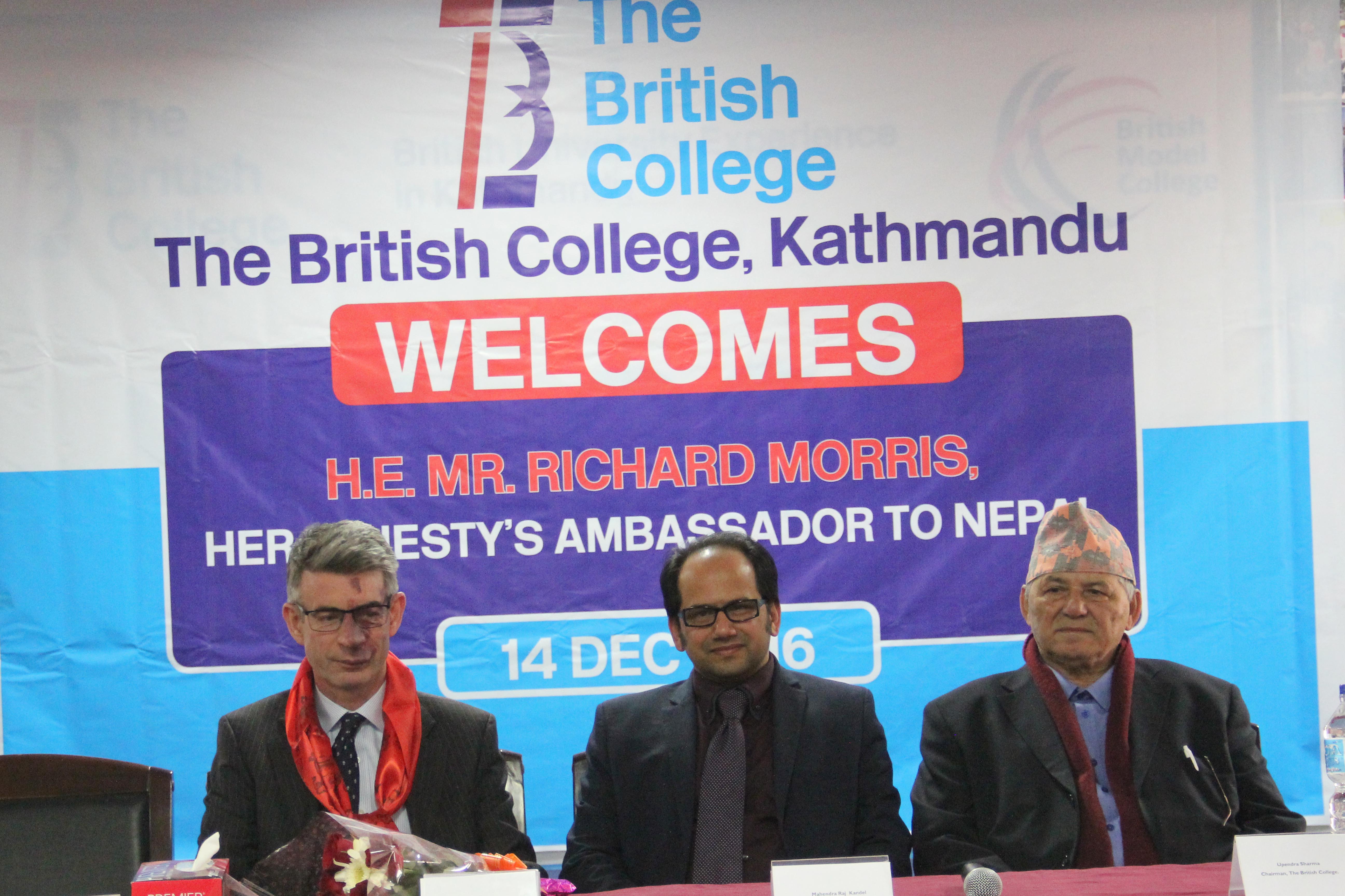 British Ambassador H.E. Mr Richard Morris visits The British College