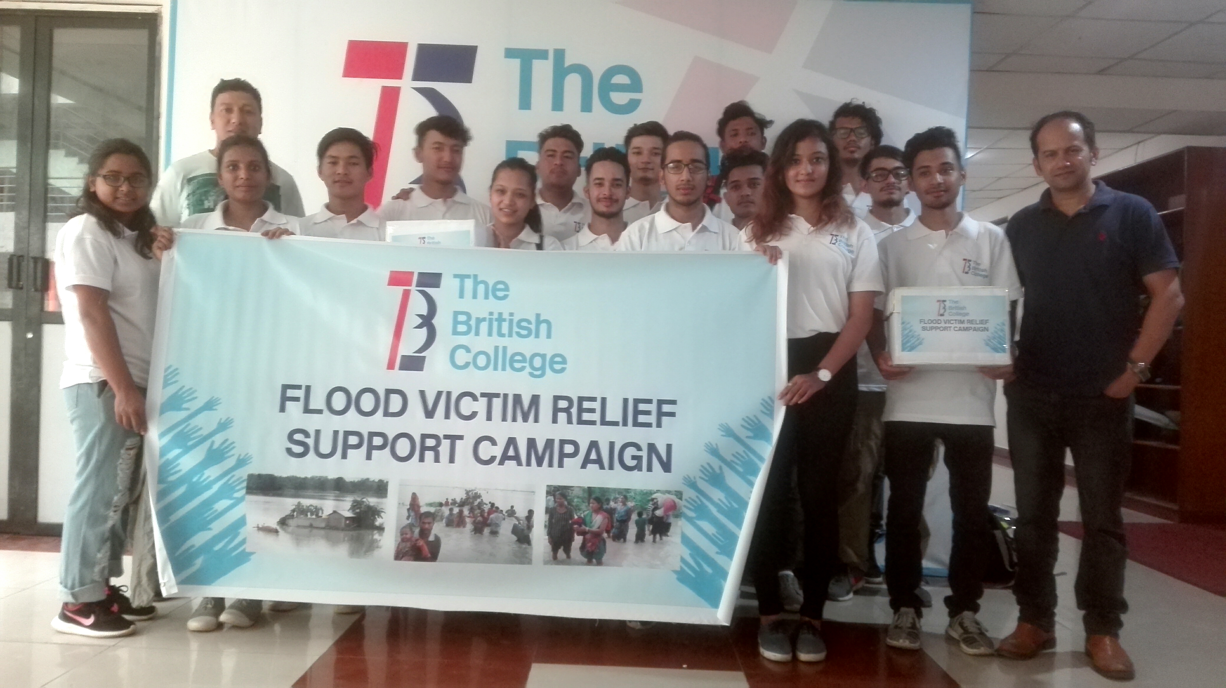 The British College students’ helping hands for flood victims