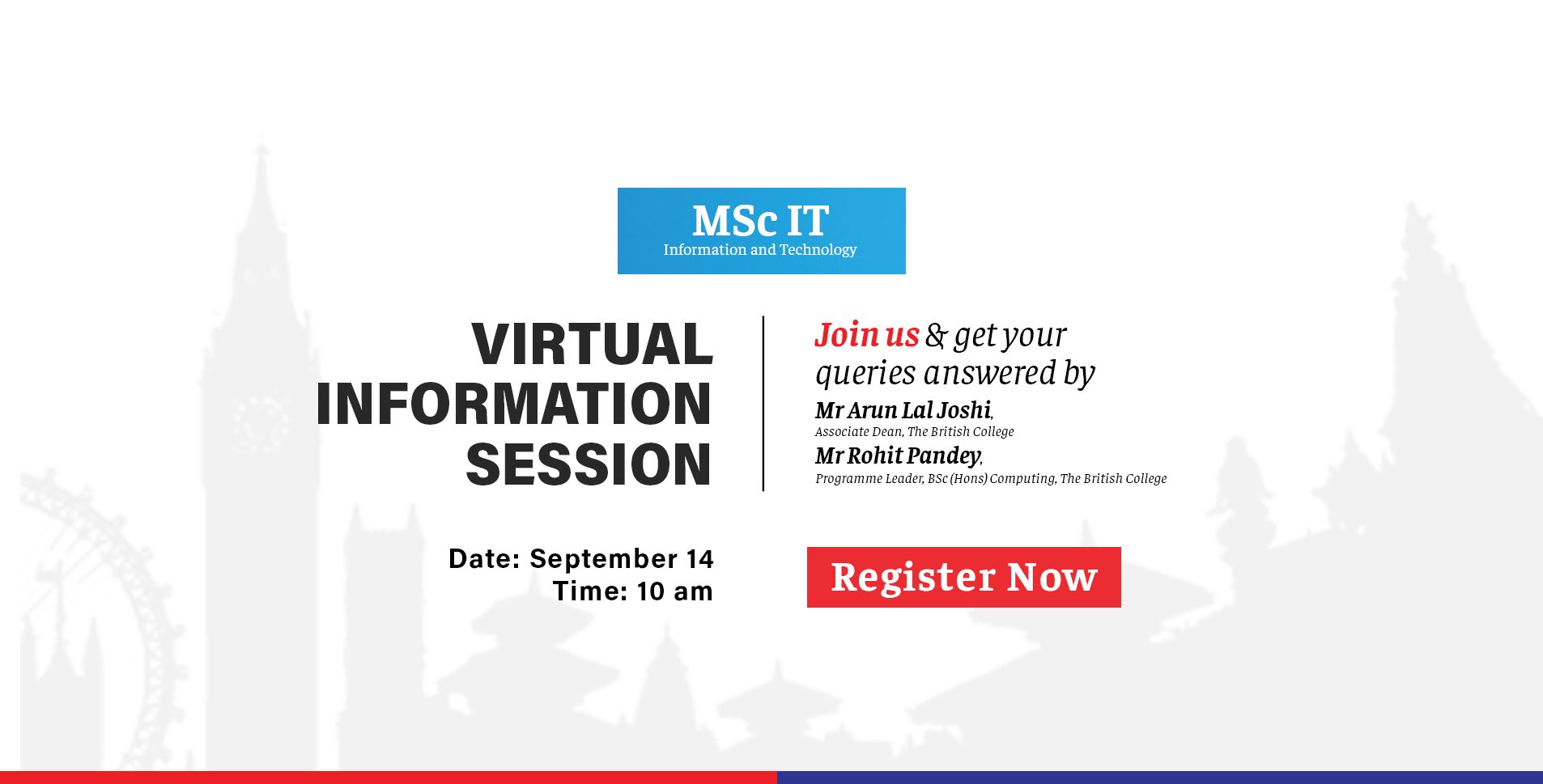 MSc IT Virtual Information Session