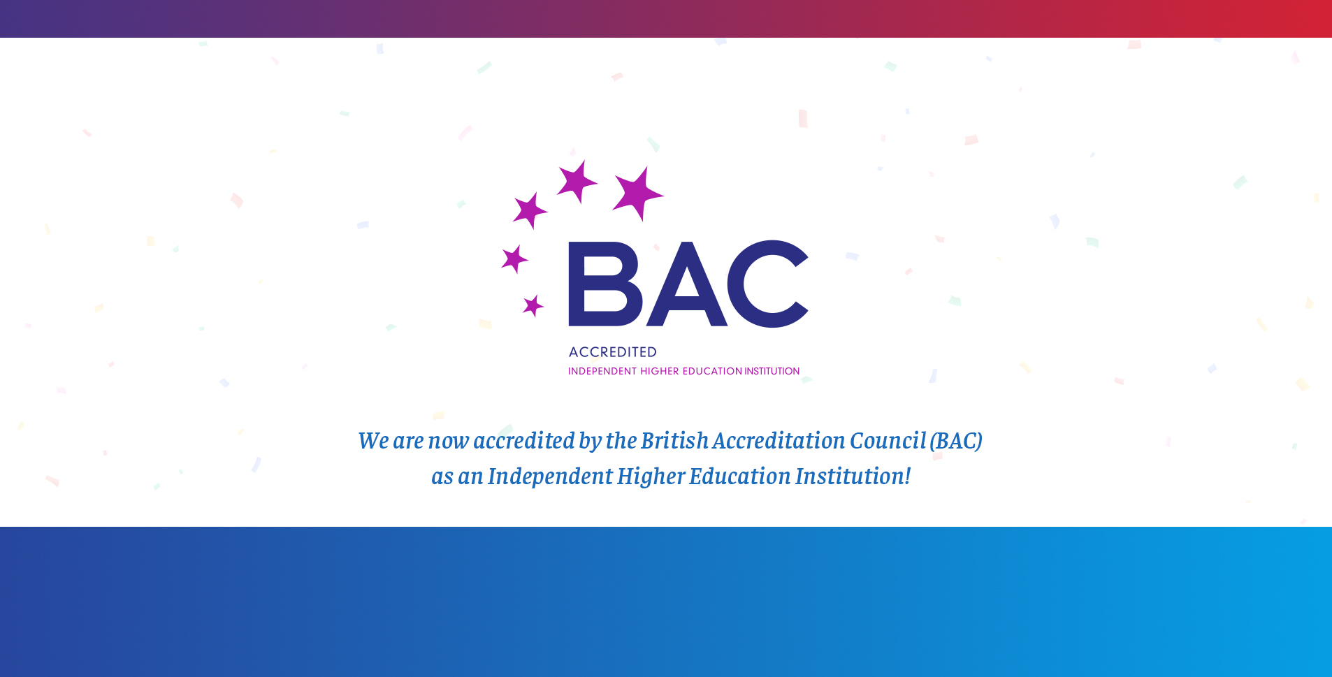 TBC accredited by the British Accreditation Council as an Independent Higher Education Institution