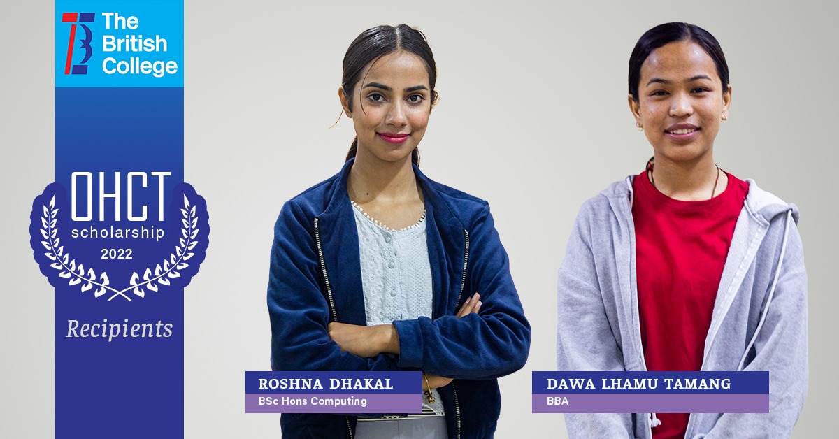 TBC Awards Two Students with The OHCT Scholarship for The Academic Year 2021/22