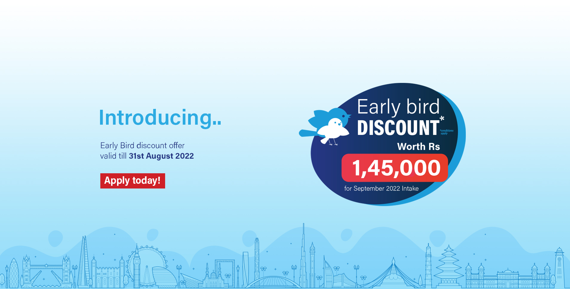 TBC Early Bird Offer Has Been Extended ! Receive a 50% Waiver on Your First Year Tuition Fees 