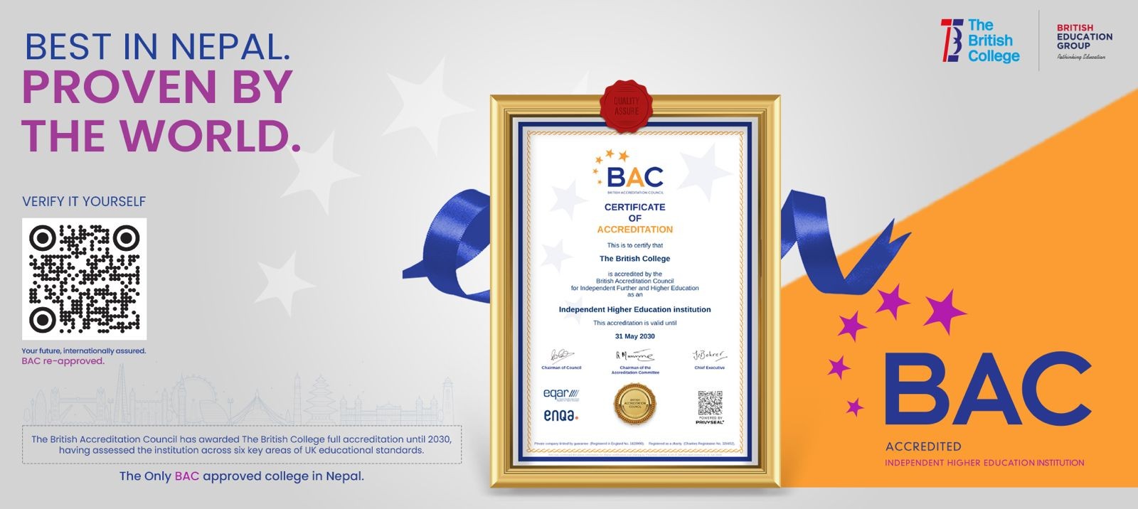 The British College Receives BAC Re-Accreditation, Reaffirming Its Commitment to International Quality Standards