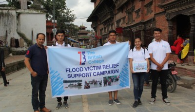 The British College students’ helping hands for flood victims