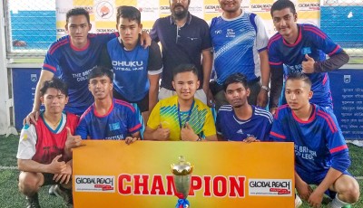 BMC Triumphs in the 4th Global Reach Inter A level School Futsal Tournament